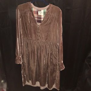 Holding Horses baby doll crushed velvet dress